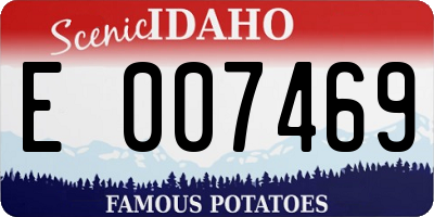 ID license plate E007469