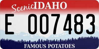 ID license plate E007483