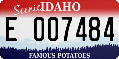 ID license plate E007484