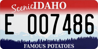 ID license plate E007486