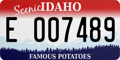 ID license plate E007489