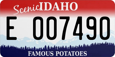 ID license plate E007490