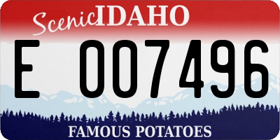 ID license plate E007496