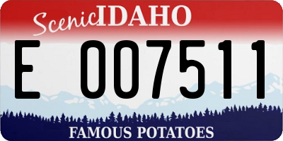ID license plate E007511