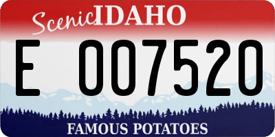 ID license plate E007520