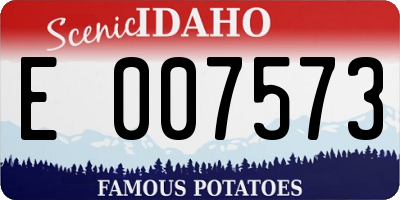 ID license plate E007573