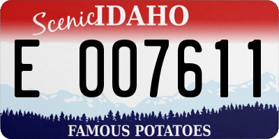 ID license plate E007611