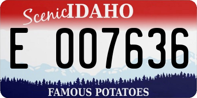 ID license plate E007636