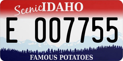 ID license plate E007755