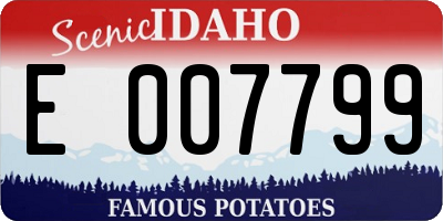 ID license plate E007799
