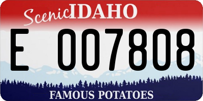 ID license plate E007808