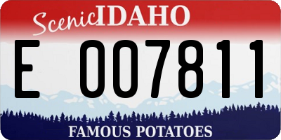 ID license plate E007811