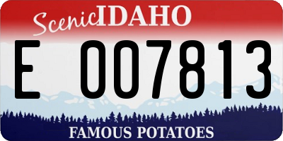 ID license plate E007813