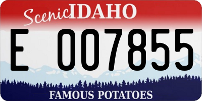 ID license plate E007855