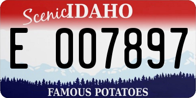 ID license plate E007897