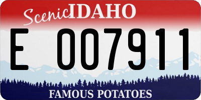 ID license plate E007911
