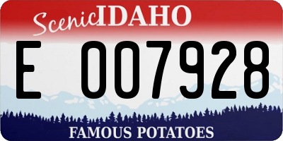 ID license plate E007928