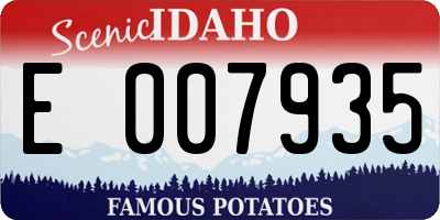 ID license plate E007935