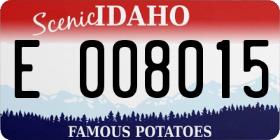 ID license plate E008015