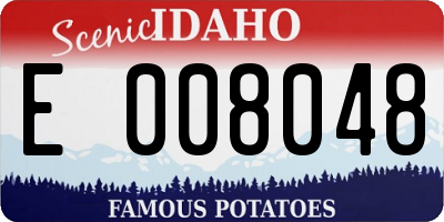 ID license plate E008048