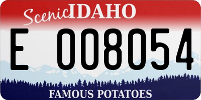 ID license plate E008054