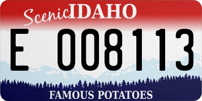 ID license plate E008113