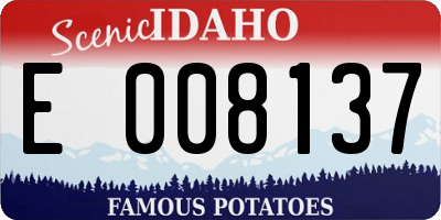ID license plate E008137