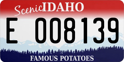 ID license plate E008139
