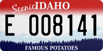 ID license plate E008141