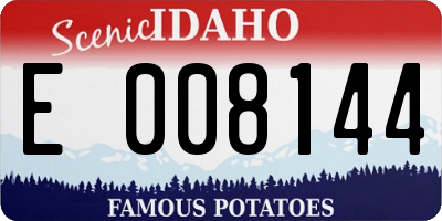 ID license plate E008144