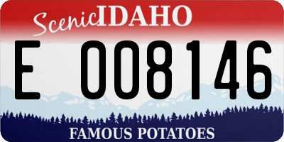 ID license plate E008146