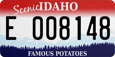 ID license plate E008148