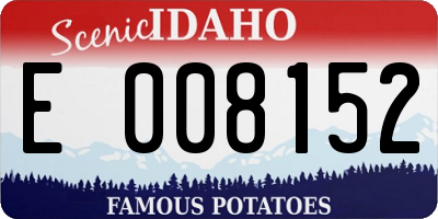 ID license plate E008152