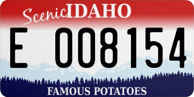 ID license plate E008154