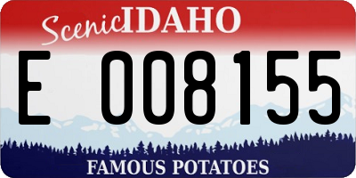 ID license plate E008155