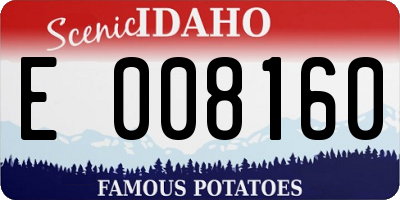 ID license plate E008160