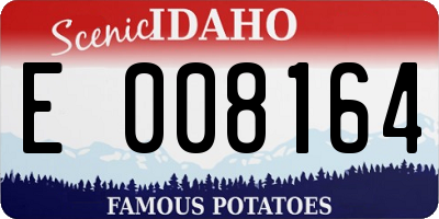 ID license plate E008164