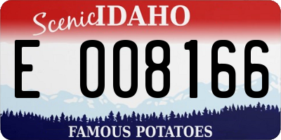 ID license plate E008166