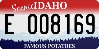 ID license plate E008169