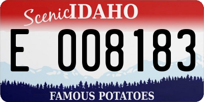 ID license plate E008183