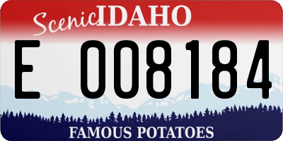 ID license plate E008184