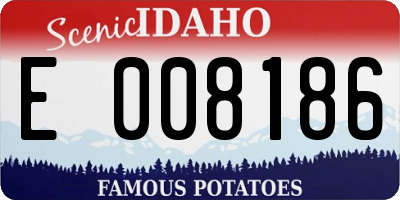 ID license plate E008186