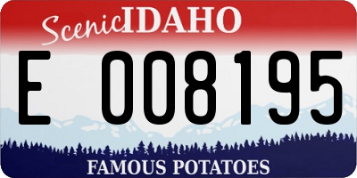 ID license plate E008195
