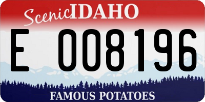 ID license plate E008196