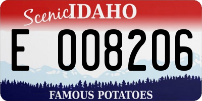 ID license plate E008206