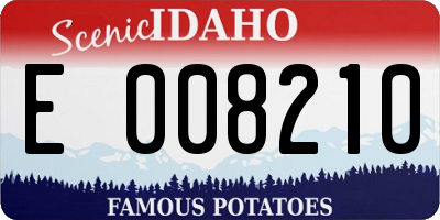 ID license plate E008210