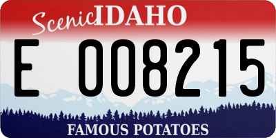 ID license plate E008215