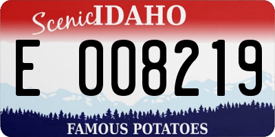 ID license plate E008219