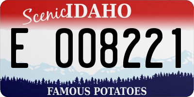 ID license plate E008221