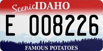 ID license plate E008226